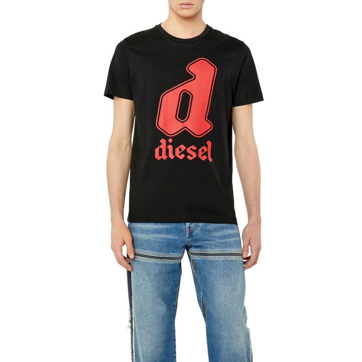 メンズ クルーネック Tシャツ ロゴプリント 各2色 T-DIEGOR-K54 A08681-0GRAI