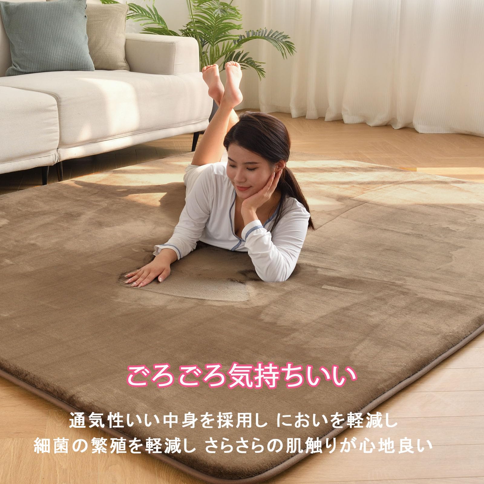 カーペット 極厚 ラグ 3畳 厚手30 mm 185×240 cm ラグマット 冬 床暖房対応カーペット 厚め 洗える 滑り止め付 じゅうたん 防ダニ 抗菌 オールシーズン フランネル ブラウン カーペット 極厚 ラグ 3畳 厚手30 mm 185×240 cm ラグマット 冬 床暖房対応カーペット 厚め 洗える 滑り止め付 じゅうたん 防ダニ 抗菌 オールシーズン フランネル ブラウン