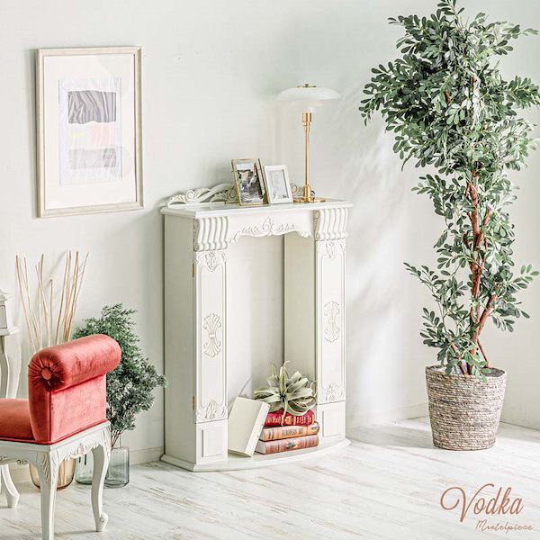 Qoo10] マントルピース ホワイト 白 棚 収納