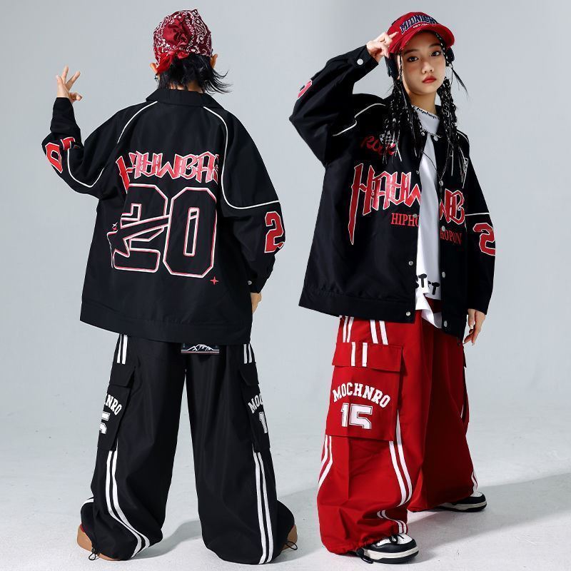 元旦の子供の街のダンスの公演服の男の子のヒップホップのドラムの子供のhiphop機関車の服装の女の子のスーツの潮