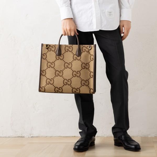 トートバッグ ジャンボGG キャンバス ブラウン メンズ 678839 UKMDG 2570 トートバッグ ジャンボGG キャンバス ブラウン メンズ 678839 UKMDG 2570