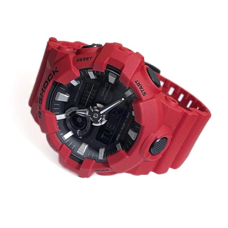 【即納】 CASIO カシオ G-SHOCK Gショック アナデジ ダイナミックなスタイリング GA-700-4A ブラックレッド 腕時計 メンズ
