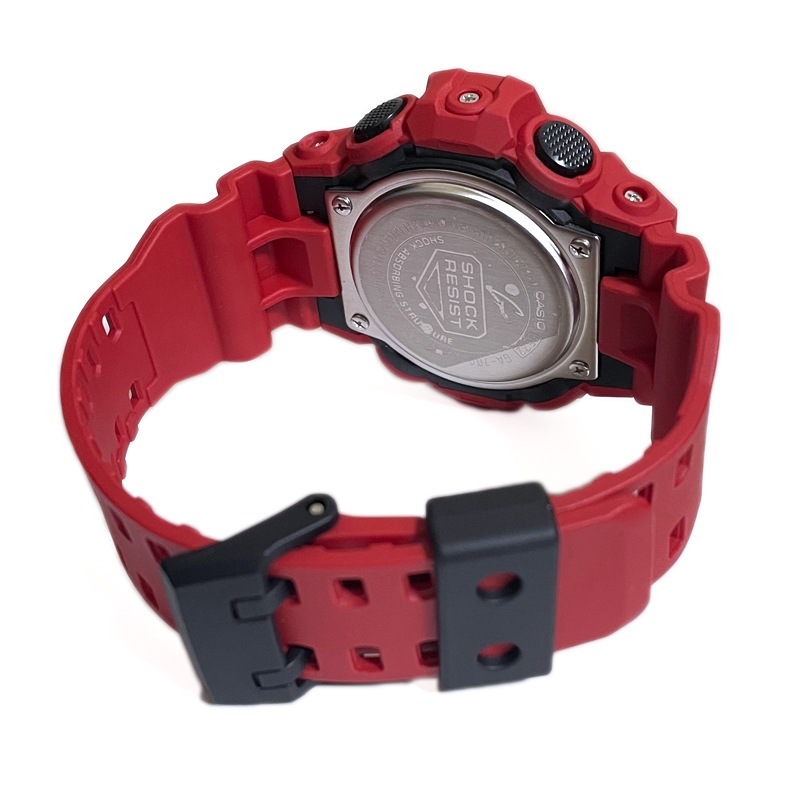【即納】 CASIO カシオ G-SHOCK Gショック アナデジ ダイナミックなスタイリング GA-700-4A ブラックレッド 腕時計 メンズ