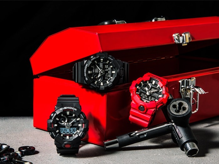 【即納】 CASIO カシオ G-SHOCK Gショック アナデジ ダイナミックなスタイリング GA-700-4A ブラックレッド 腕時計 メンズ