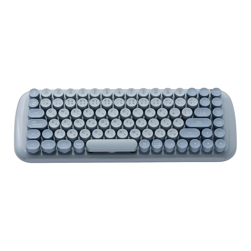 即納：Digio2 無線 ラウンドキーキャップ キーボード ブルーグレー Z0066
