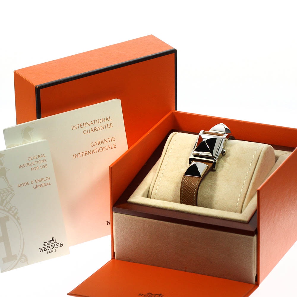 新品本物 内箱保証書付き【HERMES】エルメス クォーツ ME3.210 メドール その他