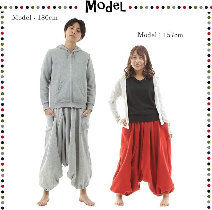 サルエルパンツ アラジンパンツ スウェット メンズ 冬 大きいサイズ 裏起毛 おおきいサイズ レディース ダンス 男女兼用 部屋着にしてもOK(ブラック, Free Size)