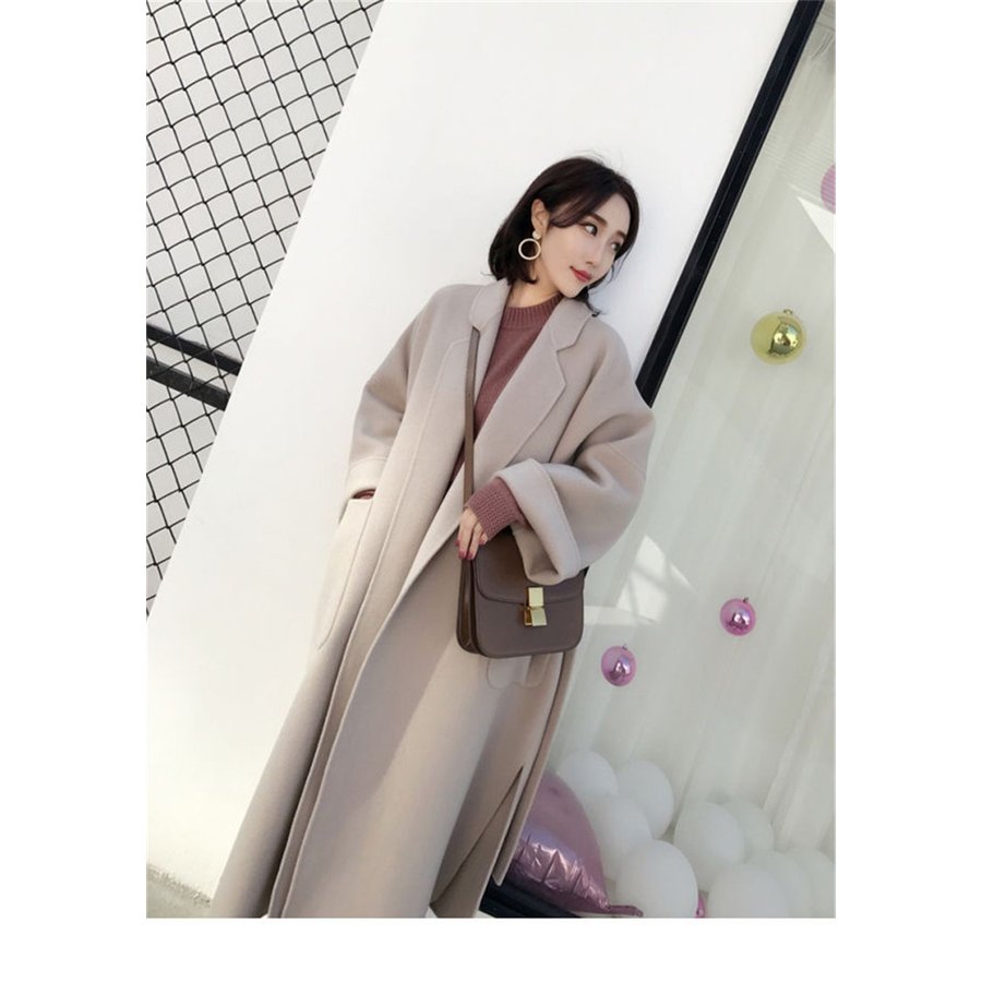 チェスターコートコート レディース ロング丈 秋冬 ロングコート マキシ丈 ラシャ 長袖 綿 アウ