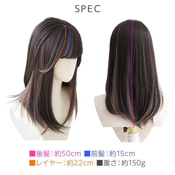 Qoo10] ブライトララ 「前髪付きトップヘアピース」 ヘアピース
