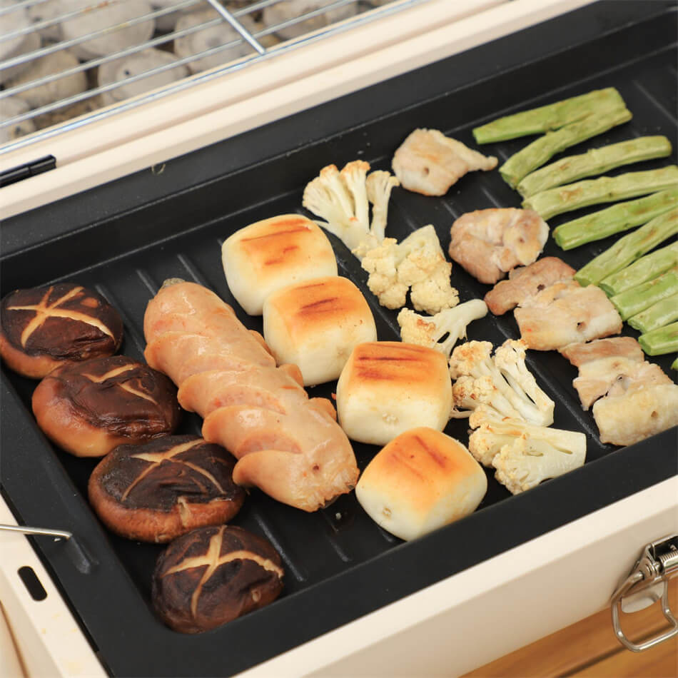 バーベキューコンロ 卓上 蓋付き 携帯型アウトドアコンロ 3-5人用大容量 ドーム型蓋付きコンロ 厚みのある焼き網 小型キャンプ場 バーベキュー 携帯型アウトドアバーベキューコンロ 家庭用室内 高品質