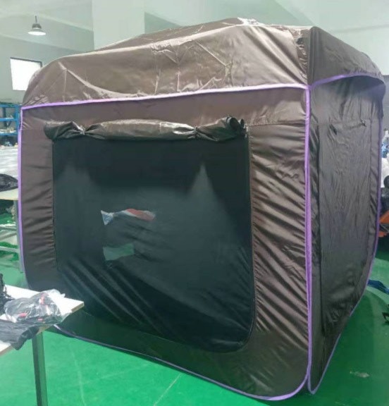 Qoo10] カーテント 車連結テント 車中泊 ブラウ
