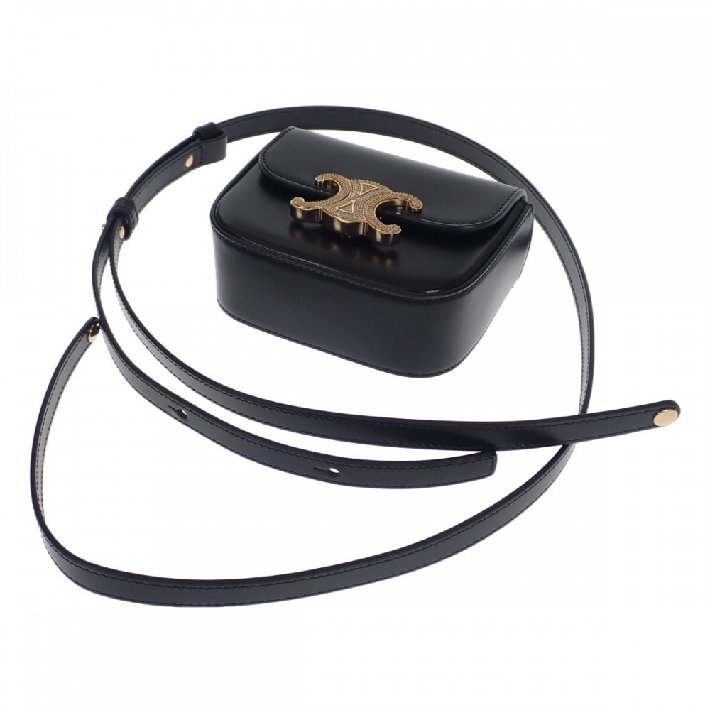 ミニトリオンフ ストラスクロージャー 10L653DPV.38NO ショルダーバッグ ブラック ゴールド金具 レディース【SAランク】 ミニトリオンフ ストラスクロージャー 10L653DPV.38NO ショルダーバッグ ブラック ゴールド金具 レディース【SAランク】