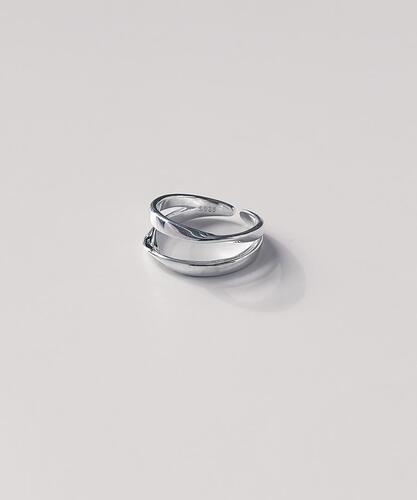 HEYHORANG公式取扱店 925silver* Two-line Cross Dot silver リング ATEEZ 韓国アイドル