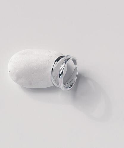 HEYHORANG公式取扱店 925silver* Two-line Cross Dot silver リング ATEEZ 韓国アイドル