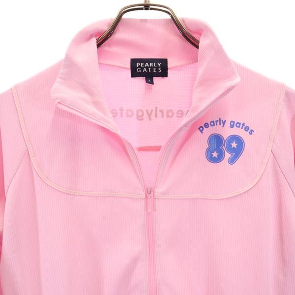 ゴルフ 長袖 ジップジャケット 1 ピンク系 ブルゾン レディース