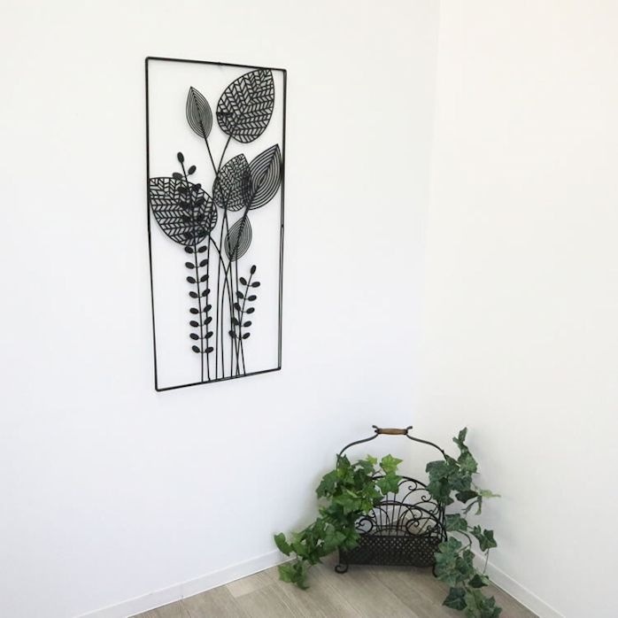 アイアン壁掛けウォールアートパネル「フラワー」壁飾り インテリア ウォールデコ（23）