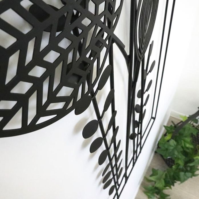 アイアン壁掛けウォールアートパネル「フラワー」壁飾り インテリア ウォールデコ（23）