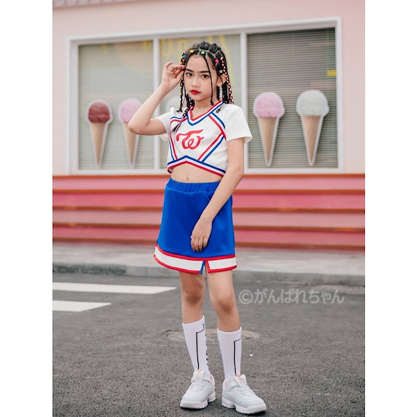 【即購入可】キッズチアユニフォーム チアダンス JM Qoo10] キッズ チアガール 衣装 チア 女の子