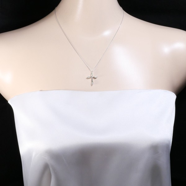 K18 18金 WG ホワイトゴールド ネックレス イエローダイヤ 0.48 ジュエリー 中古