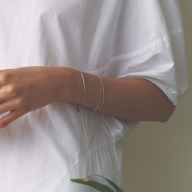 bts v着用 [A BIT MOR] layer chain bracelet (2color)