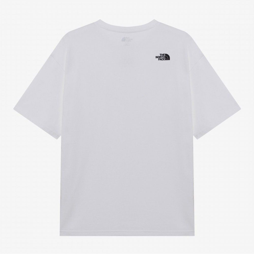 [ノースフェイス公式] NT7UR03K ホワイトレーベルセンターロゴ半袖ラウンドTシャツ_ホワイト