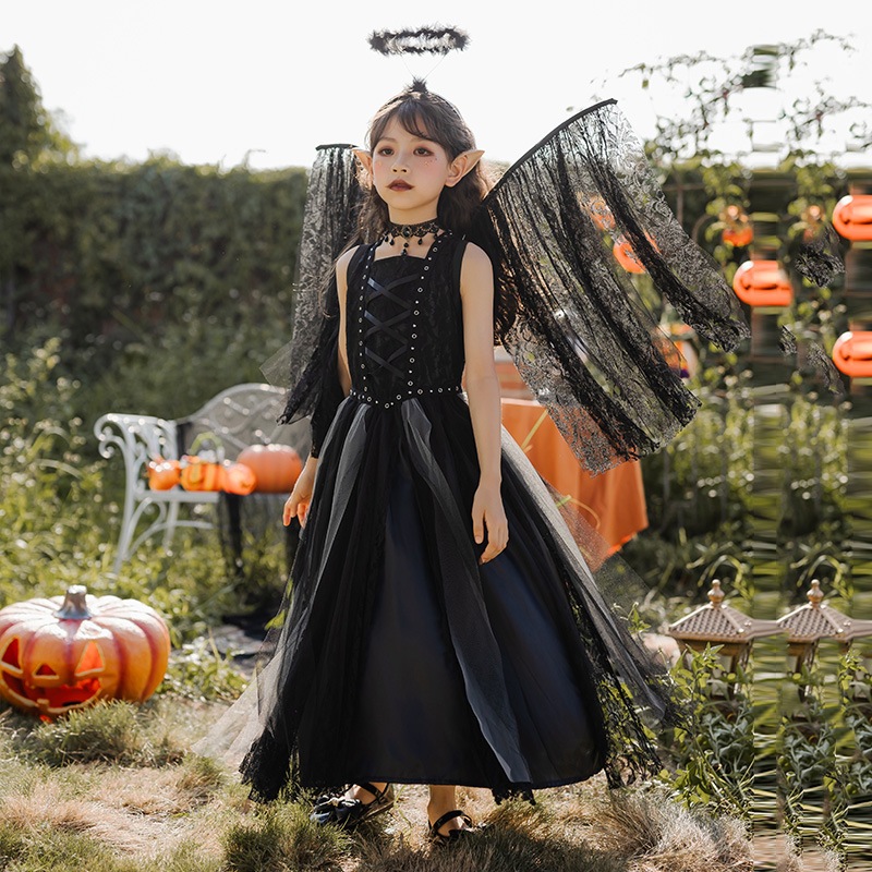 2025 ハロウィン 子供用 コスチューム 天使 悪魔 吸血鬼 コスプレ ナイトエルフ 子供服 ドレス 女性 2025 ハロウィン 子供用 コスチューム 天使 悪魔 吸血鬼 コスプレ ナイトエルフ 子供服 ドレス 女性