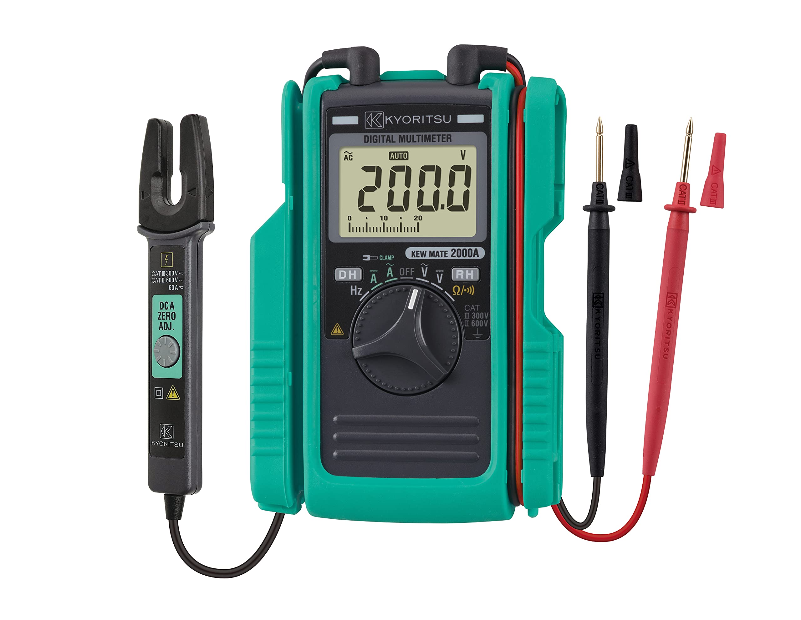 AAZV 共立電気計器 (KYORITSU) 60A AC/DCクランプ付デジタルマルチメータ KEWMATE 2000A AAZV 共立電気計器 (KYORITSU) 60A AC/DCクランプ付デジタルマルチメータ KEWMATE 2000A