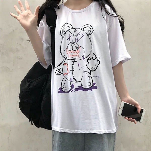 Qoo10] 病みかわいい 半袖Tシャツ量産型地雷系ゴ