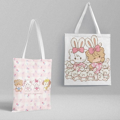 Qoo10] Mikkoジッパー付き帆布袋アニメグッズ : バッグ・雑貨