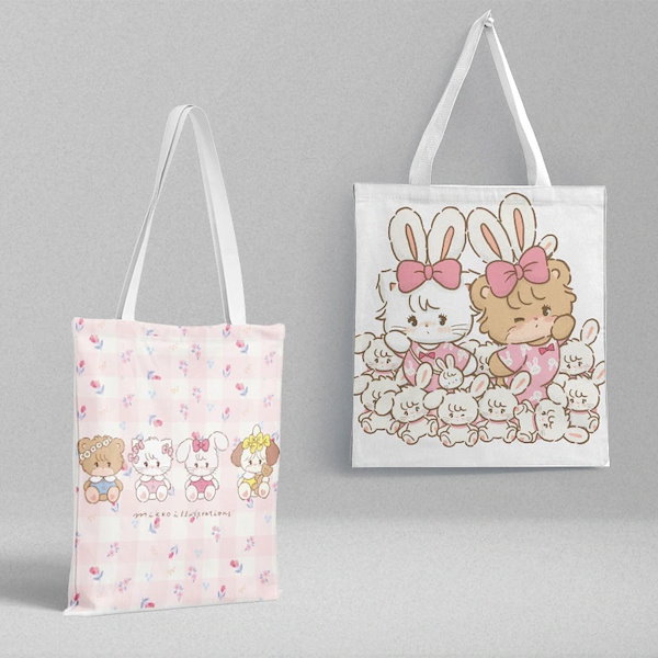 Qoo10] Mikkoジッパー付き帆布袋アニメグッズ