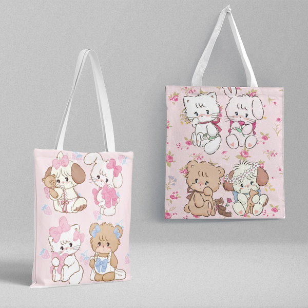 Qoo10] Mikkoジッパー付き帆布袋アニメグッズ