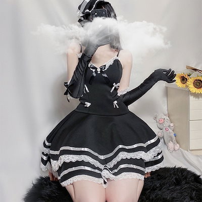【AMANE☆】ゴスロリドレス　Mサイズ 甘いロリータJSKドレスミントグリーンノースリーブボウレース