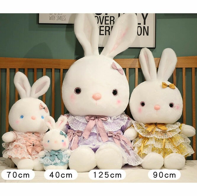 【90cm】 ぬいぐるみ 全4色 ウサギ インテリア 子供 おもちゃ 動物 可愛い 彼女に ふわふわで癒される rabbit プレゼント 兔 リボン 抱き枕 クッション 柔らか 心地いい ギフト c