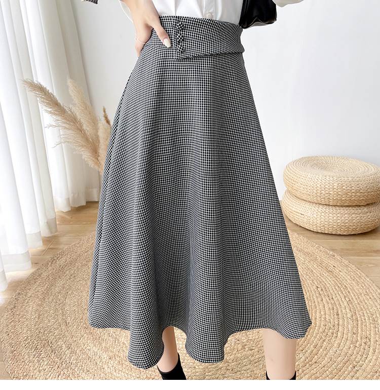 秋 スイング ツーピース トップス スカート シャツ ミカート スイングスカート ショート丈 ミディアム丈 袖あり 長袖 ラウンドネック 襟付き スリム ドレープ 前開き ボタン ポリエステル 異素材