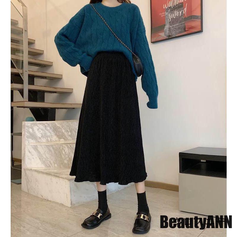 新生活 スカート ミモレ丈スカート レディース 秋 冬 秋冬 黒 ミモレ丈 グレー アイボリー ブラウン ウエストゴム ボトムス プレゼント ギフト