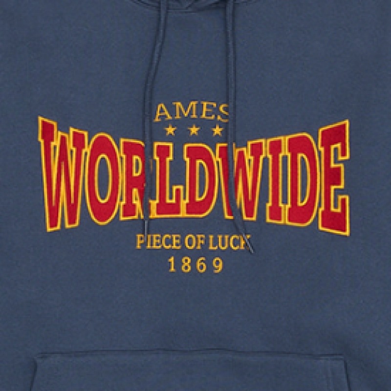 エイムズワールドワイドワールドワイドフーディーネイビー エイムズワールドワイドワールドワイドフーディーネイビー