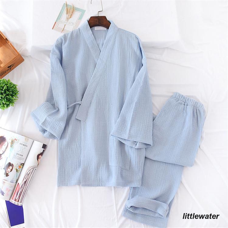 3点ご購入で2oo円OFF患者着 パジャマ型 綿 コットン マタニティ 産前 産後 前開き ルームウェア 上下セット 2点セット ナイトウェア 検診衣 患者衣 じんべい 男女兼用 七分袖