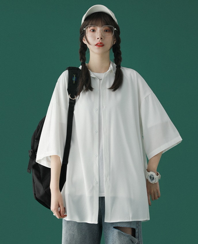 男女兼用 トップス シャツ ビッグT ミディアム丈 袖あり 5分袖 襟付き 前開き 大人可愛い シンプル カジュアル おしゃれ かっこいい アジアン エスニック エキゾチック ラフ メンズライク 男女兼用 トップス シャツ ビッグT ミディアム丈 袖あり 5分袖 襟付き 前開き 大人可愛い シンプル カジュアル おしゃれ かっこいい アジアン エスニック エキゾチック ラフ メンズライク