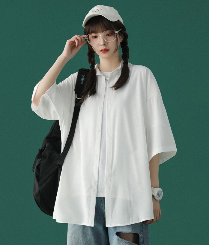 男女兼用 トップス シャツ ビッグT ミディアム丈 袖あり 5分袖 襟付き 前開き 大人可愛い シンプル カジュアル おしゃれ かっこいい アジアン エスニック エキゾチック ラフ メンズライク 男女兼用 トップス シャツ ビッグT ミディアム丈 袖あり 5分袖 襟付き 前開き 大人可愛い シンプル カジュアル おしゃれ かっこいい アジアン エスニック エキゾチック ラフ メンズライク