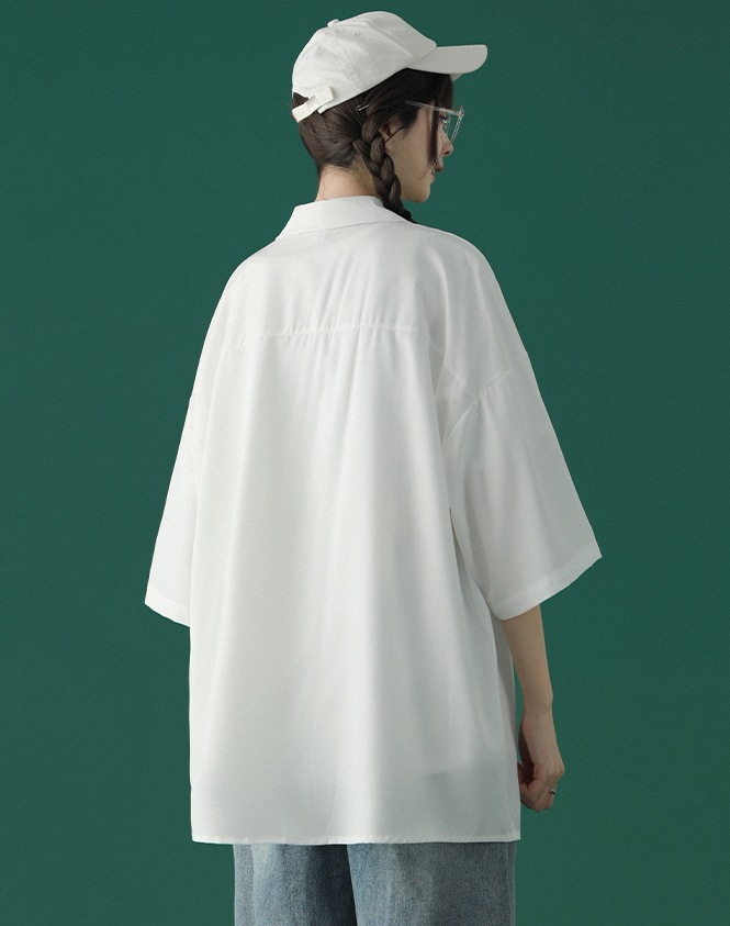 男女兼用 トップス シャツ ビッグT ミディアム丈 袖あり 5分袖 襟付き 前開き 大人可愛い シンプル カジュアル おしゃれ かっこいい アジアン エスニック エキゾチック ラフ メンズライク 男女兼用 トップス シャツ ビッグT ミディアム丈 袖あり 5分袖 襟付き 前開き 大人可愛い シンプル カジュアル おしゃれ かっこいい アジアン エスニック エキゾチック ラフ メンズライク