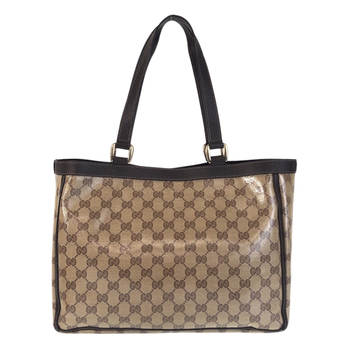 美品 GGクリスタル ベージュ ブラウン ゴールド金具 コーティングキャンバス/レザー 268639 トートバッグ ショルダーバッグ レディース 501864 美品 GGクリスタル ベージュ ブラウン ゴールド金具 コーティングキャンバス/レザー 268639 トートバッグ ショルダーバッグ レディース 501864