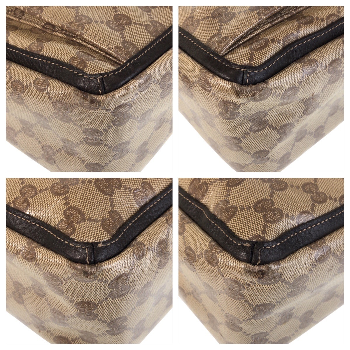 美品 GGクリスタル ベージュ ブラウン ゴールド金具 コーティングキャンバス/レザー 268639 トートバッグ ショルダーバッグ レディース 501864 美品 GGクリスタル ベージュ ブラウン ゴールド金具 コーティングキャンバス/レザー 268639 トートバッグ ショルダーバッグ レディース 501864