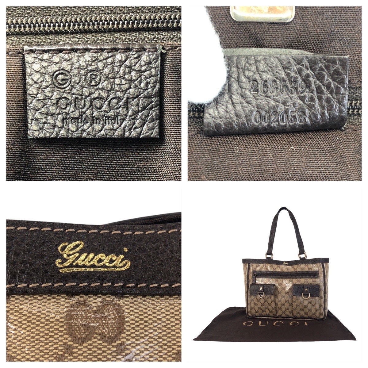 美品 GGクリスタル ベージュ ブラウン ゴールド金具 コーティングキャンバス/レザー 268639 トートバッグ ショルダーバッグ レディース 501864 美品 GGクリスタル ベージュ ブラウン ゴールド金具 コーティングキャンバス/レザー 268639 トートバッグ ショルダーバッグ レディース 501864