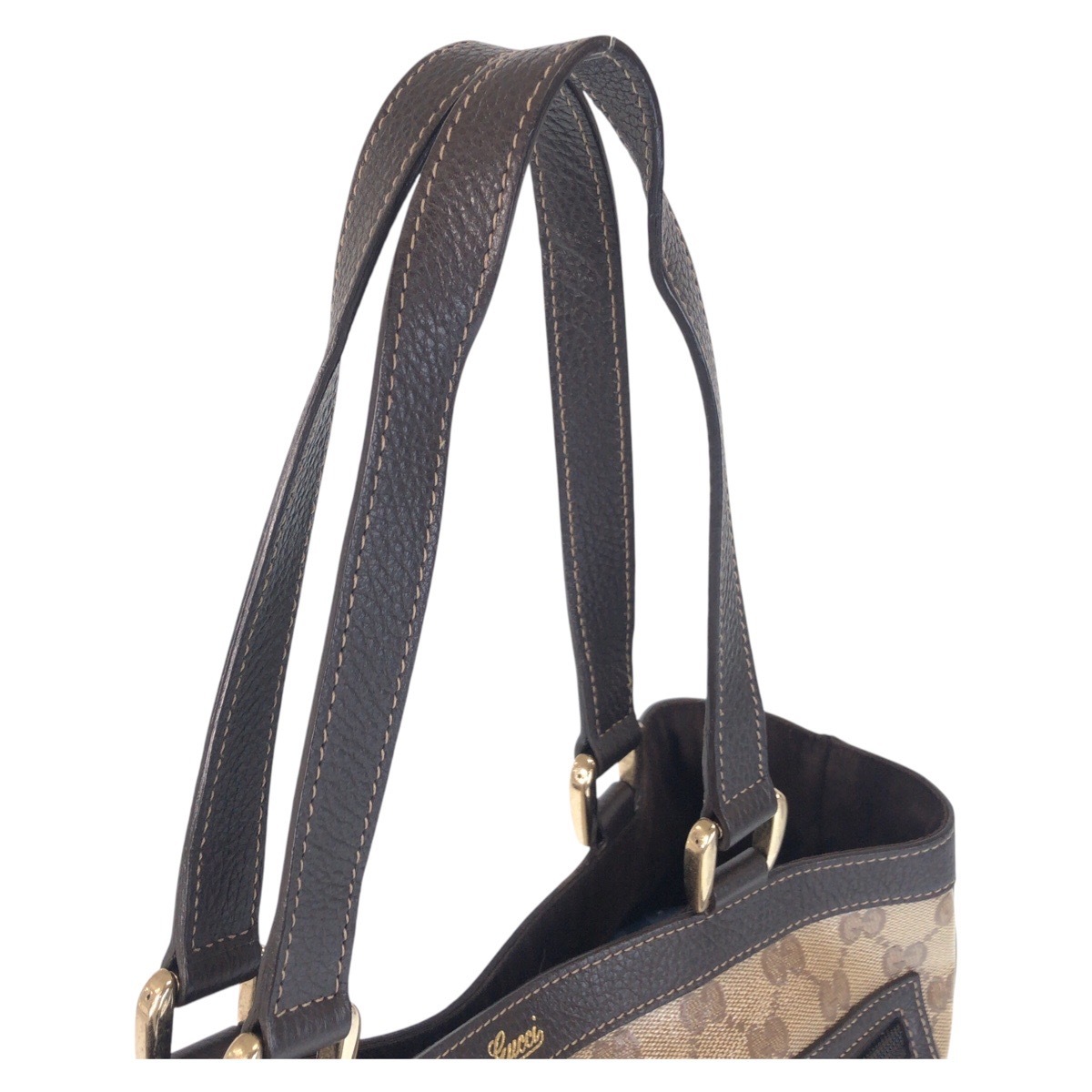 美品 GGクリスタル ベージュ ブラウン ゴールド金具 コーティングキャンバス/レザー 268639 トートバッグ ショルダーバッグ レディース 501864 美品 GGクリスタル ベージュ ブラウン ゴールド金具 コーティングキャンバス/レザー 268639 トートバッグ ショルダーバッグ レディース 501864