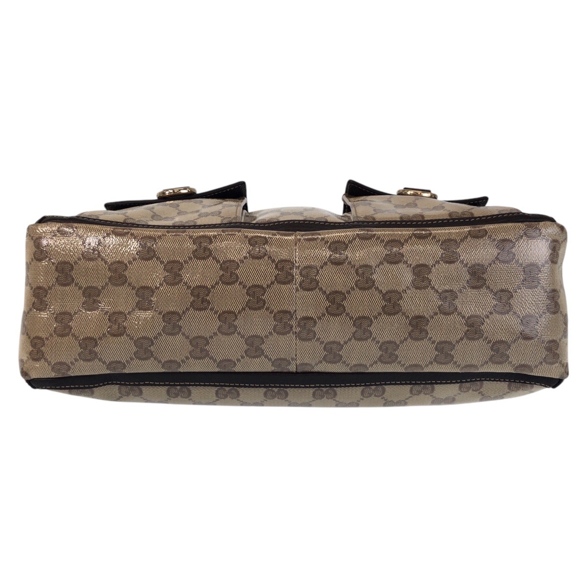 美品 GGクリスタル ベージュ ブラウン ゴールド金具 コーティングキャンバス/レザー 268639 トートバッグ ショルダーバッグ レディース 501864 美品 GGクリスタル ベージュ ブラウン ゴールド金具 コーティングキャンバス/レザー 268639 トートバッグ ショルダーバッグ レディース 501864