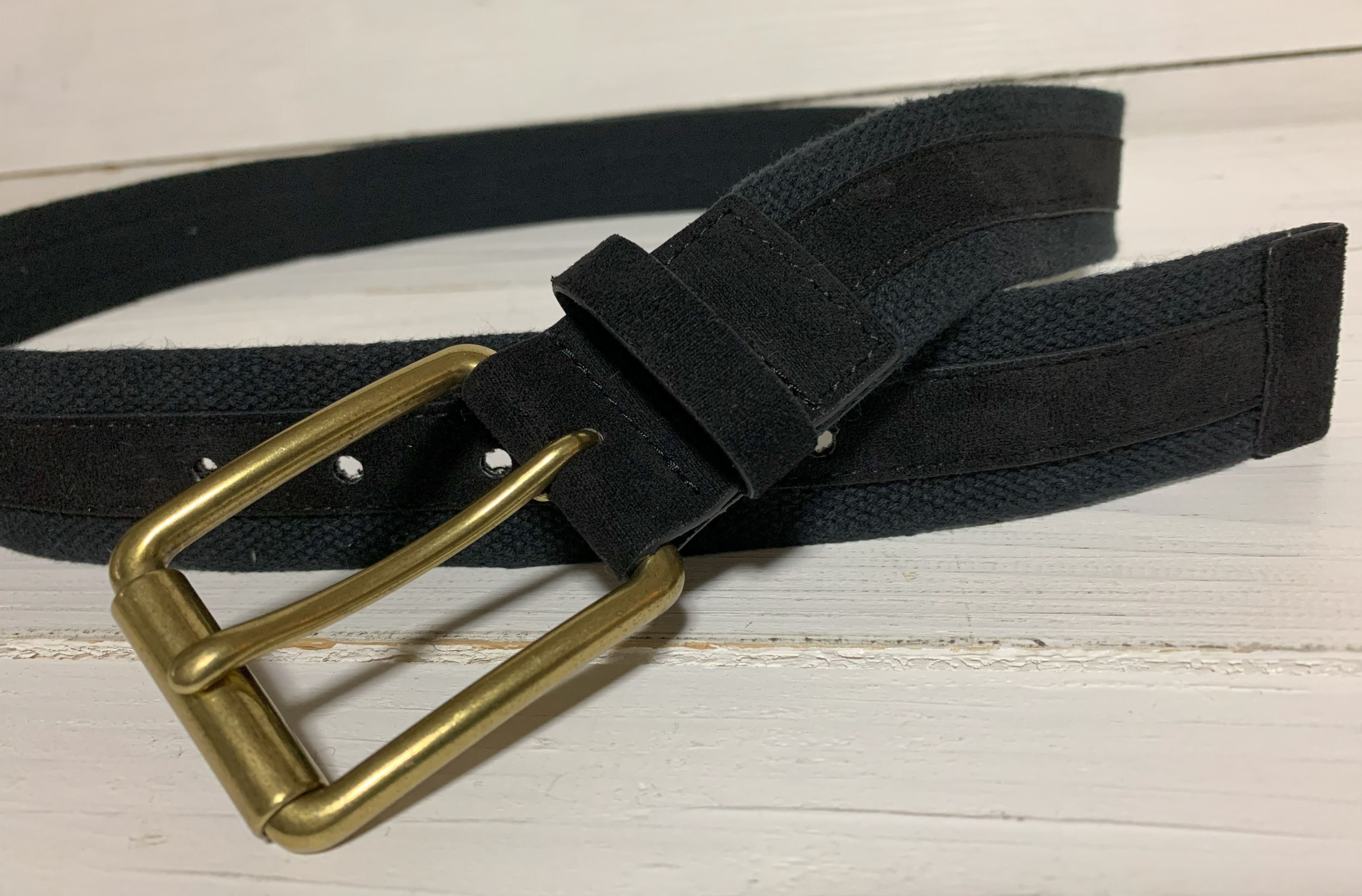 コットン 布ベルト 黒 ブラック メンズ BANANA REPUBLIC BR4-013