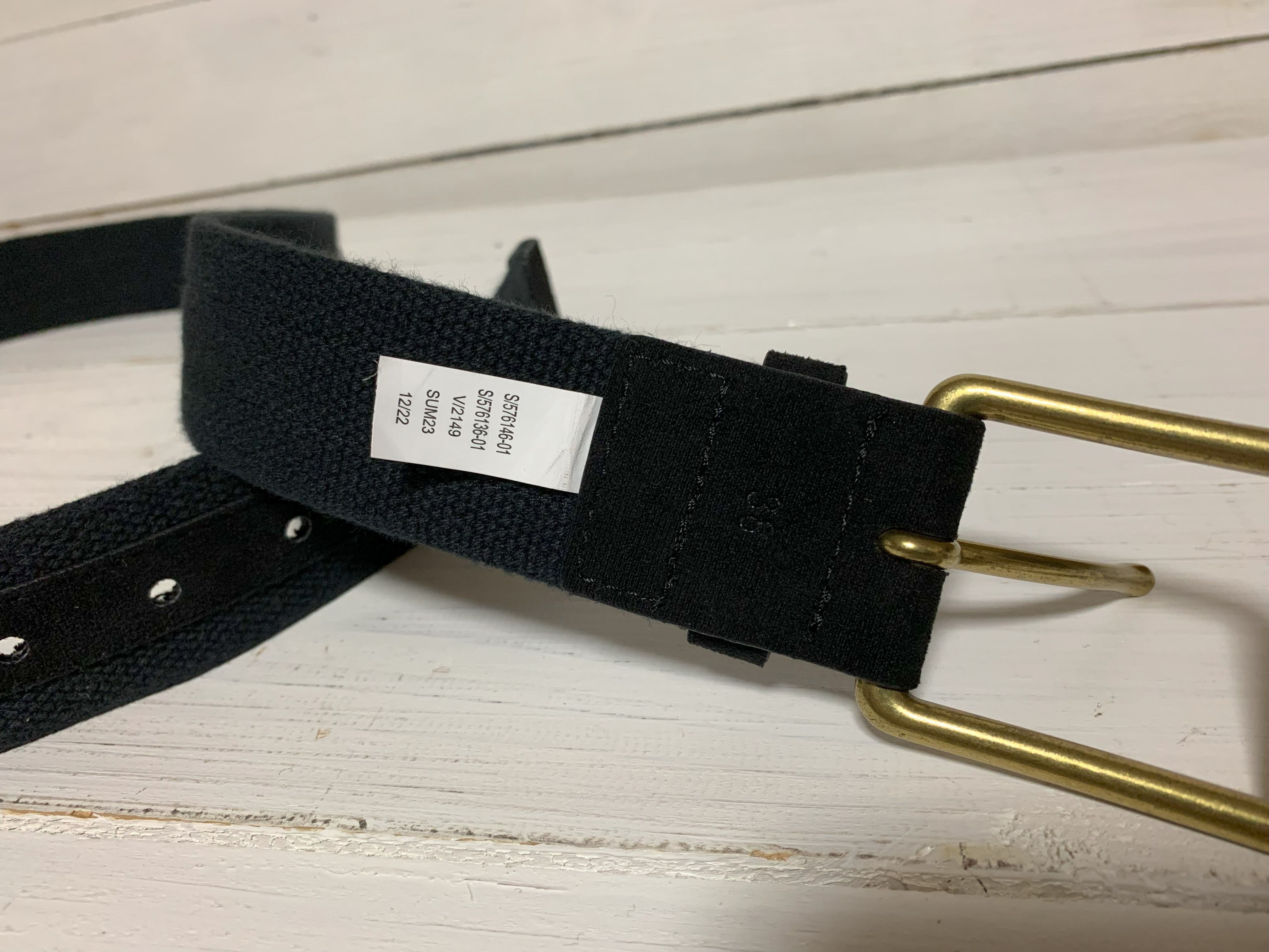 コットン 布ベルト 黒 ブラック メンズ BANANA REPUBLIC BR4-013