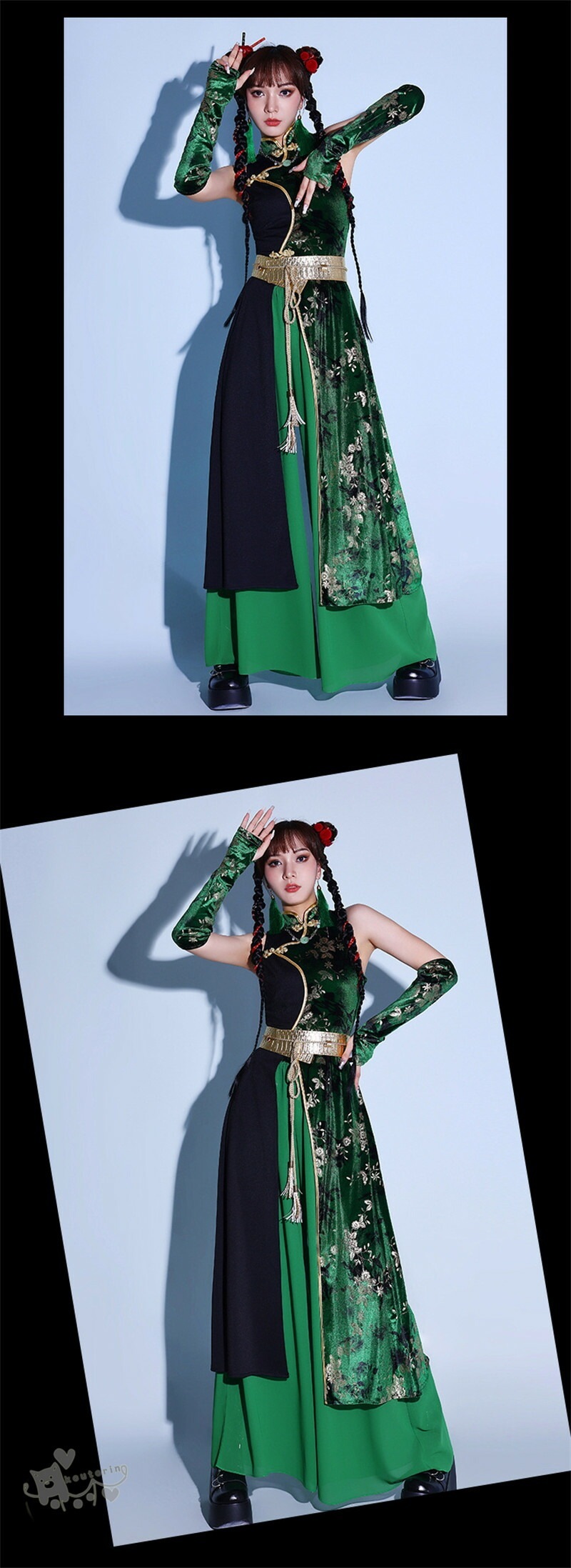 出血大サービス ダンス衣装緑 中華風 チャイナドレス ダンス衣装 セットアップ レディース k-pop 衣装 大人 ワンピース スカート ジャズダンス 演出服 ダンスセット 韓国 アイドル 衣装 DJ 出血大サービス ダンス衣装緑 中華風 チャイナドレス ダンス衣装 セットアップ レディース k-pop 衣装 大人 ワンピース スカート ジャズダンス 演出服 ダンスセット 韓国 アイドル 衣装 DJ