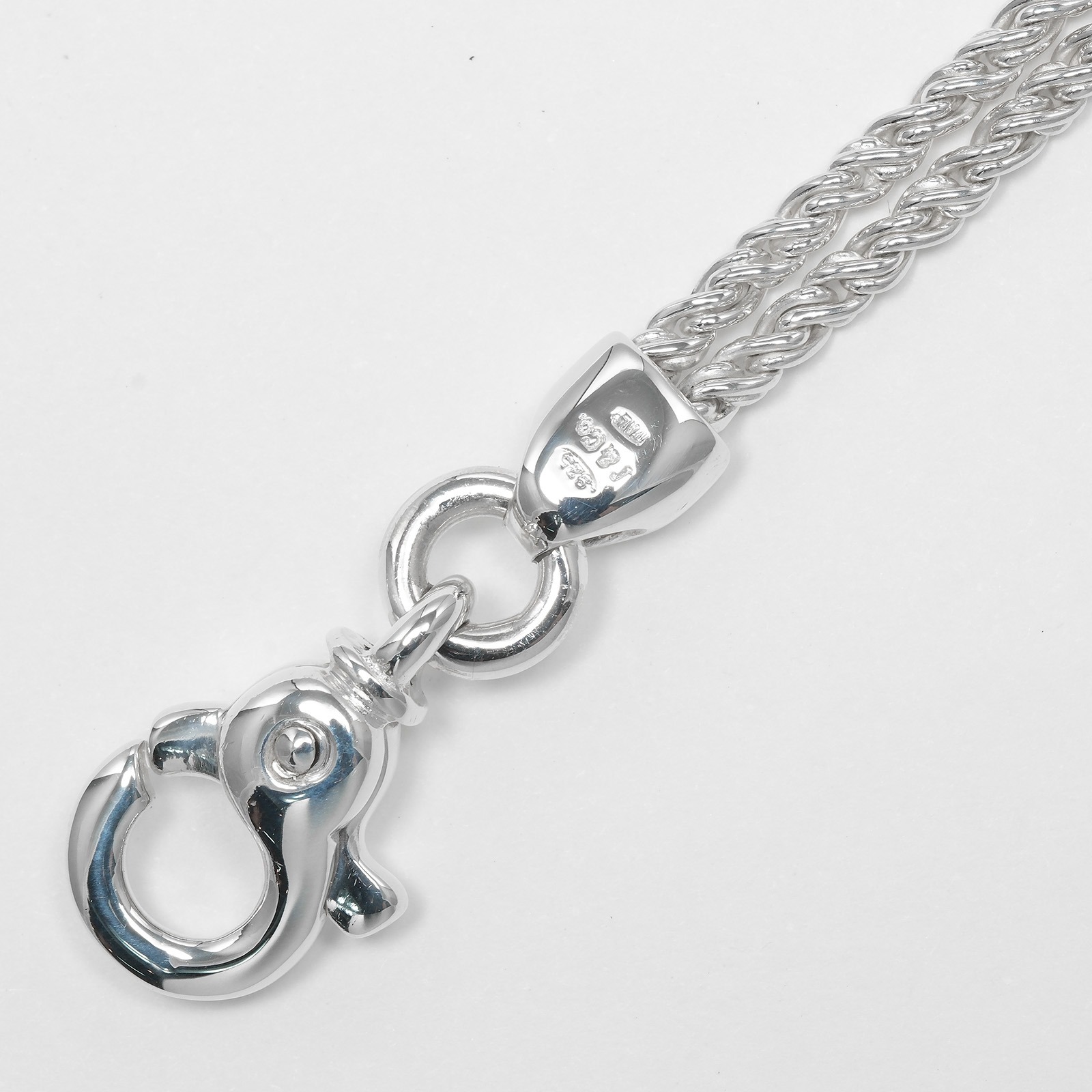 ダブルハート ロープ ヴィンテージ 腕周り約17.8cm ブレスレット シルバー925 約27.9g レディース 中古品 Aランク ダブルハート ロープ ヴィンテージ 腕周り約17.8cm ブレスレット シルバー925 約27.9g レディース 中古品 Aランク