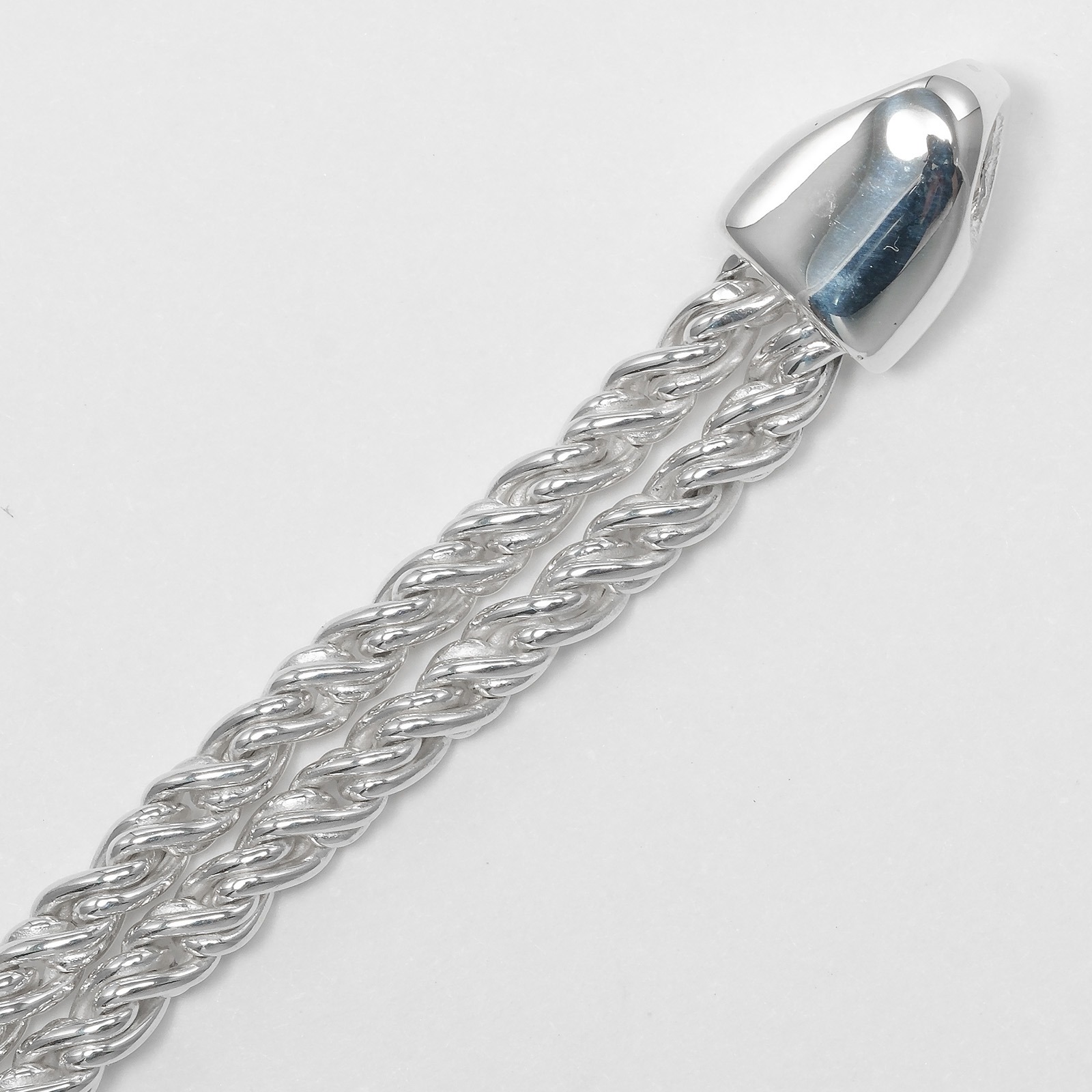 ダブルハート ロープ ヴィンテージ 腕周り約17.8cm ブレスレット シルバー925 約27.9g レディース 中古品 Aランク ダブルハート ロープ ヴィンテージ 腕周り約17.8cm ブレスレット シルバー925 約27.9g レディース 中古品 Aランク